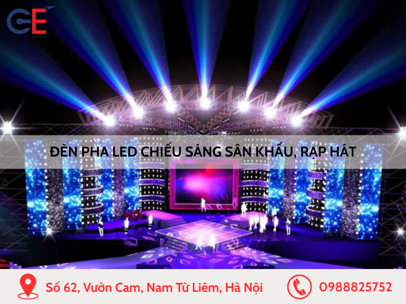 Đèn pha Led chiếu sáng sân khấu rạp hát