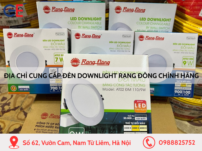 Địa chỉ cung cấp đèn downlight Rạng Đông chính hãng