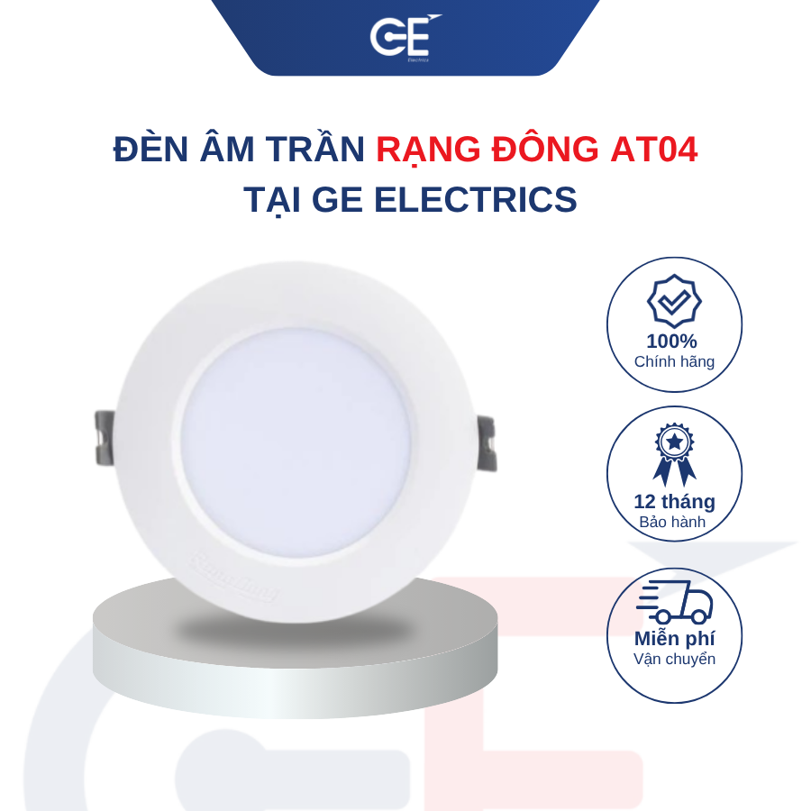 Giới thiệu thông tin về đèn âm trần Rạng Đông AT04