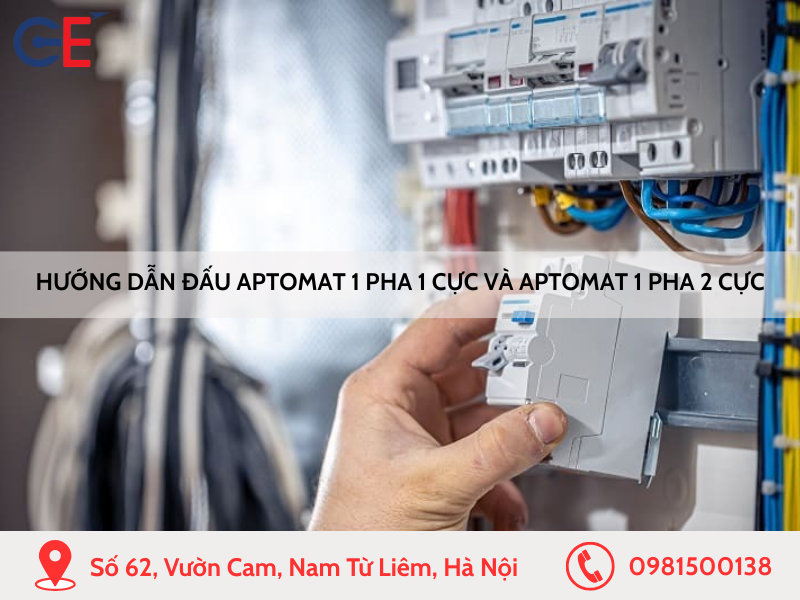 Hướng dẫn đấu aptomat 1 pha 1 cực và aptomat 1 pha 2 cực