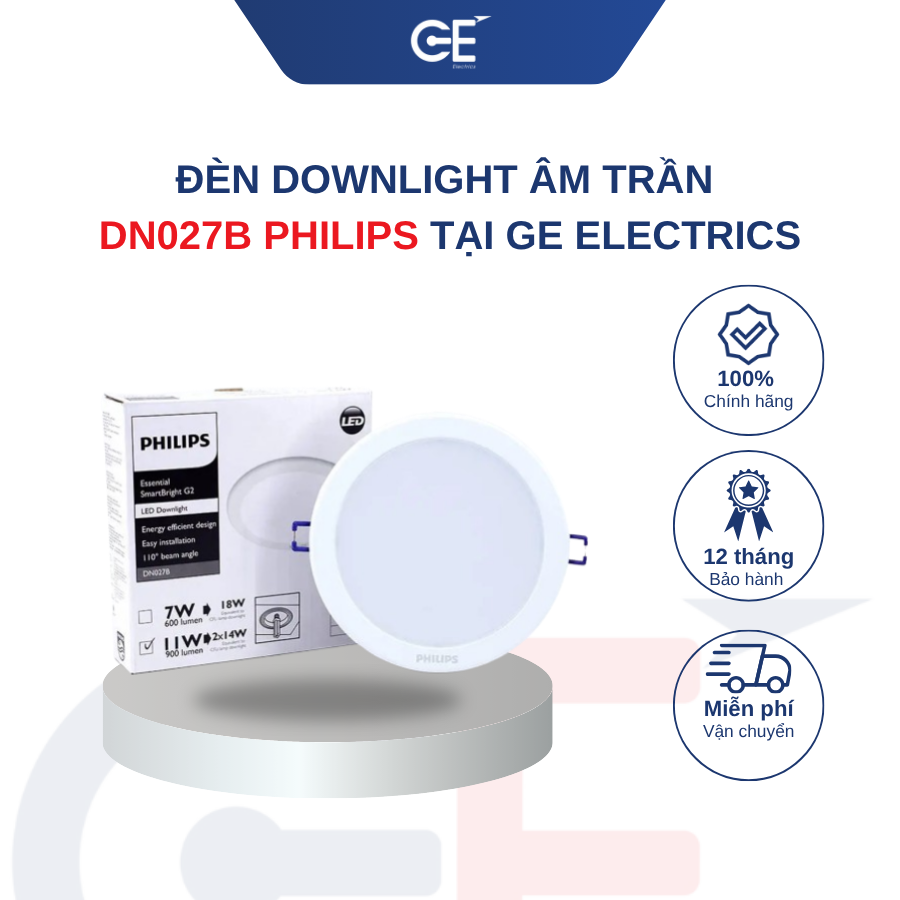Lợi ích đèn downlight âm trần DN027B Philips mang lại