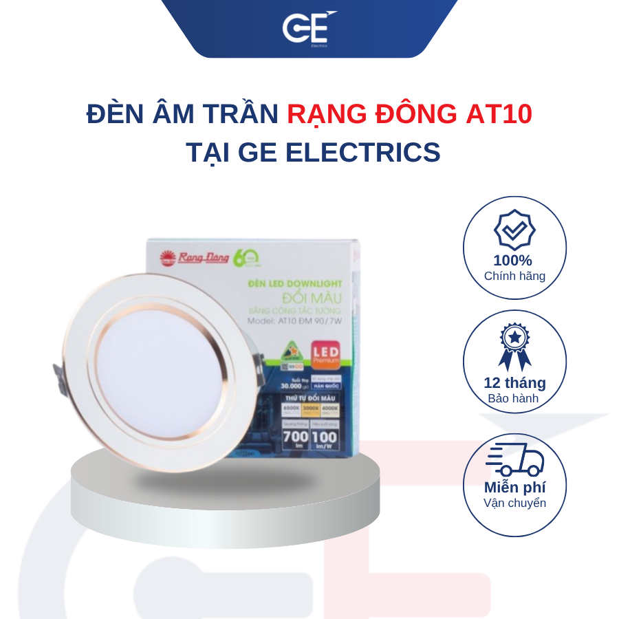 Lý do nên mua đèn âm trần Rạng Đông AT10 tại GE Electrics