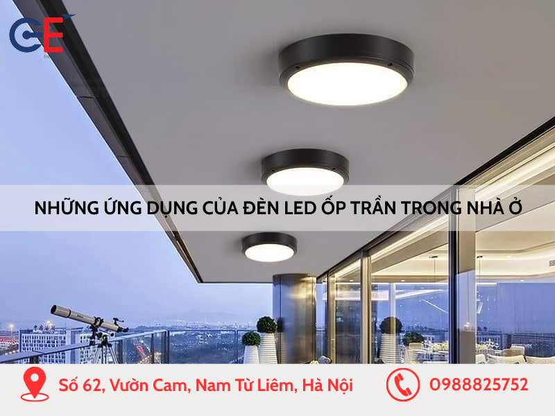 Những ứng dụng của đèn LED ốp trần trong nhà ở