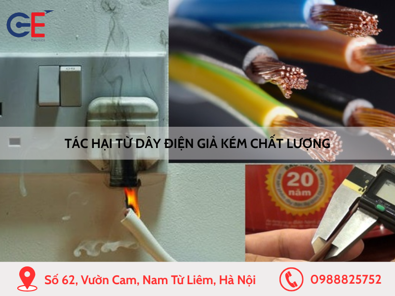 Tác hại từ dây cáp điện giả kém chất lượng