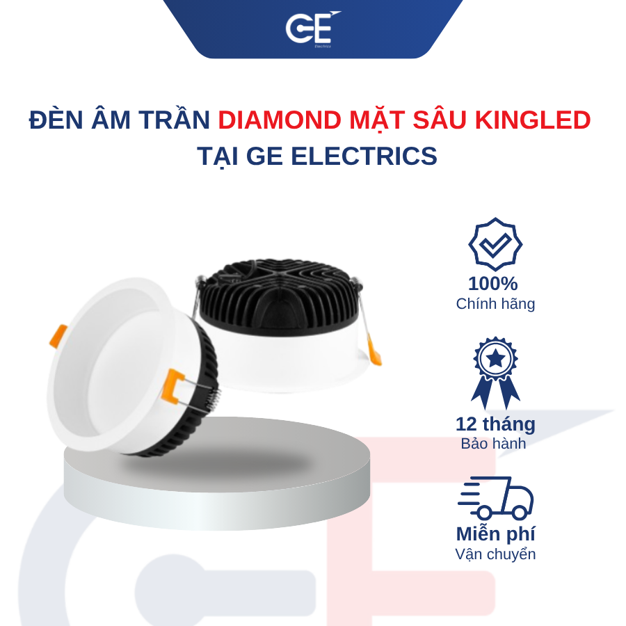 Tại sao nên mua Đèn âm trần Diamond mặt sâu Kingled tại GE Electrics