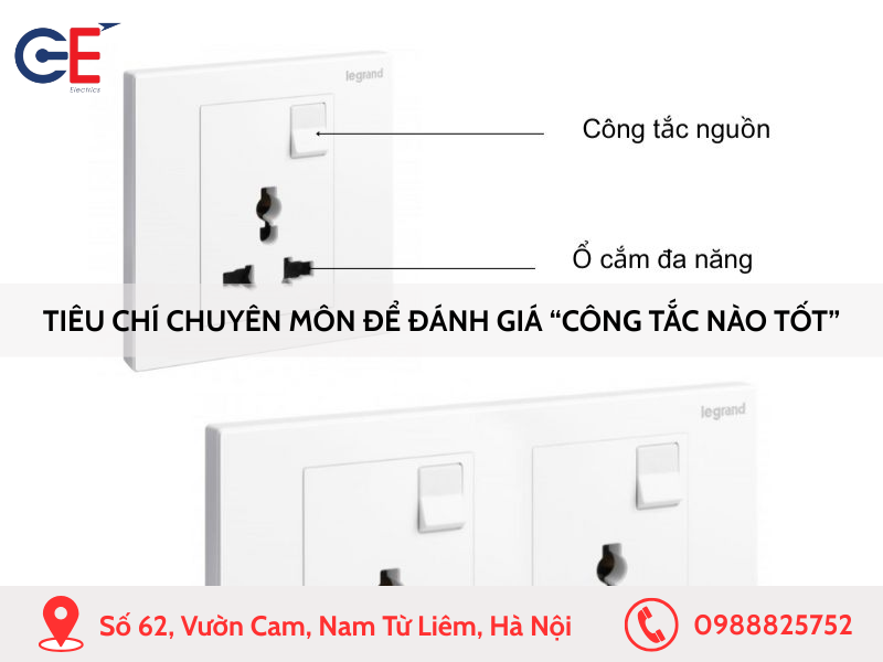Tiêu chí chuyên môn để đánh giá “công tắc ổ cắm nào tốt”