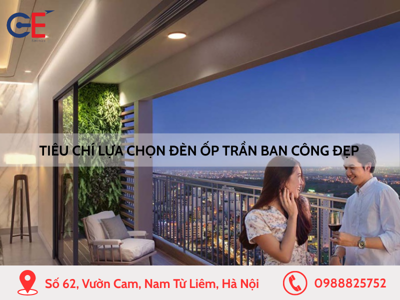 Tiêu chí lựa chọn đèn ốp trần ban công đẹp