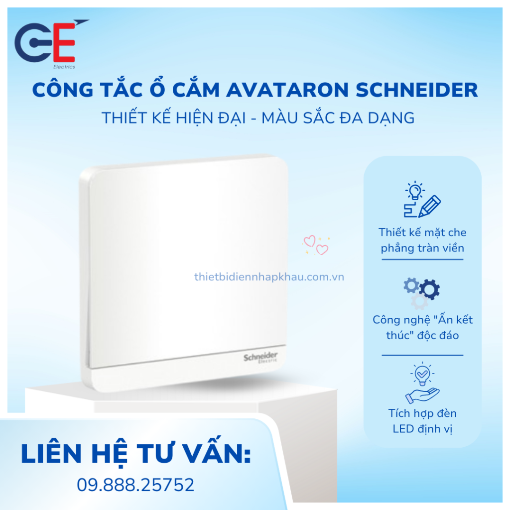 Tính năng của công tắc ổ cắm AvatarOn Schneider