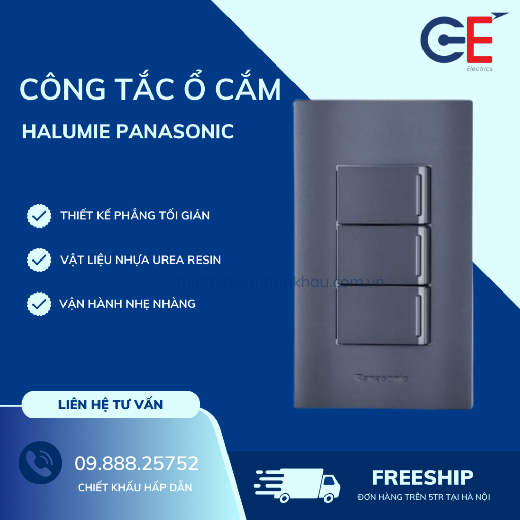 Tính năng và ứng dụng của công tắc ổ cắm Halumie Panasonic