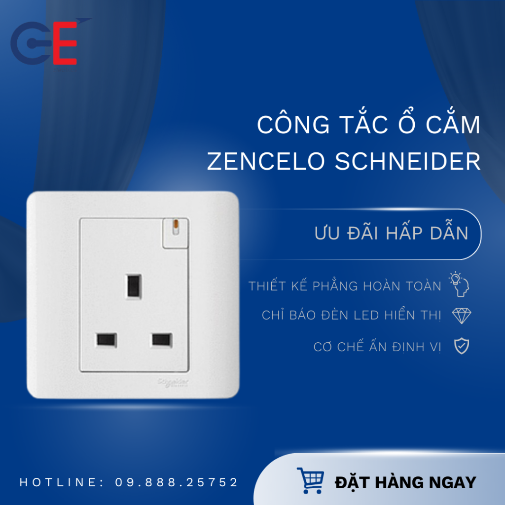 Tính năng và ứng dụng của công tắc ổ cắm Zencelo Schneider