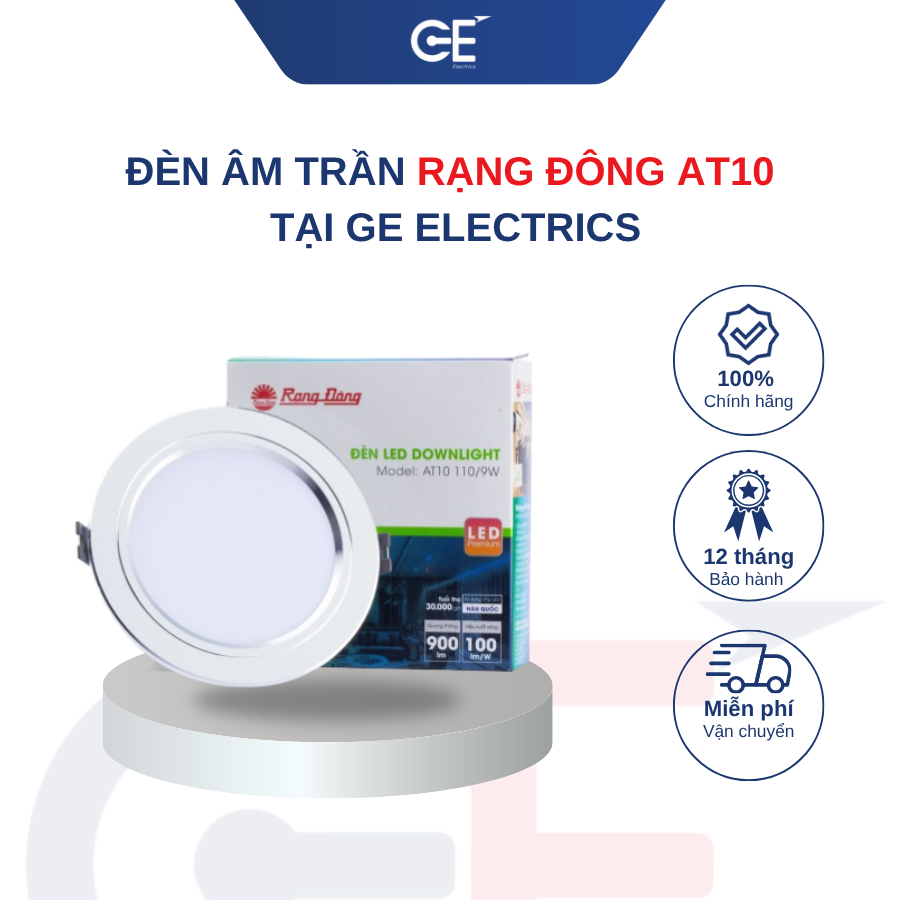 Tính năng và ưu điểm vượt trội của đèn âm trần Rạng Đông AT10