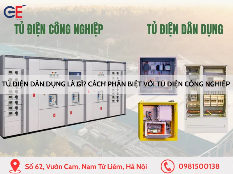 Tủ điện dân dụng là gì Cách phân biệt với tủ điện công nghiệp