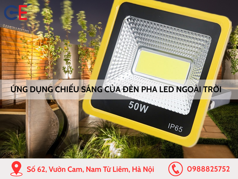 Ứng dụng chiếu sáng của đèn pha LED ngoài trời