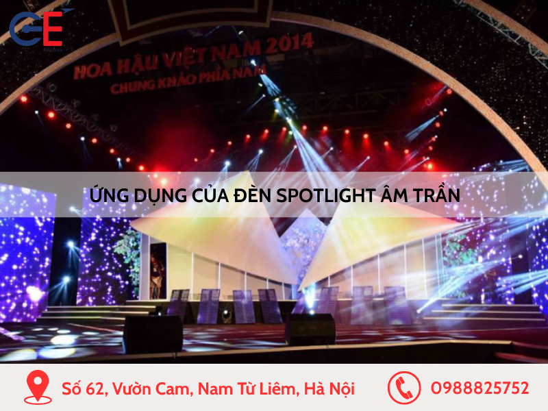 Ứng dụng của đèn spotlight âm trần