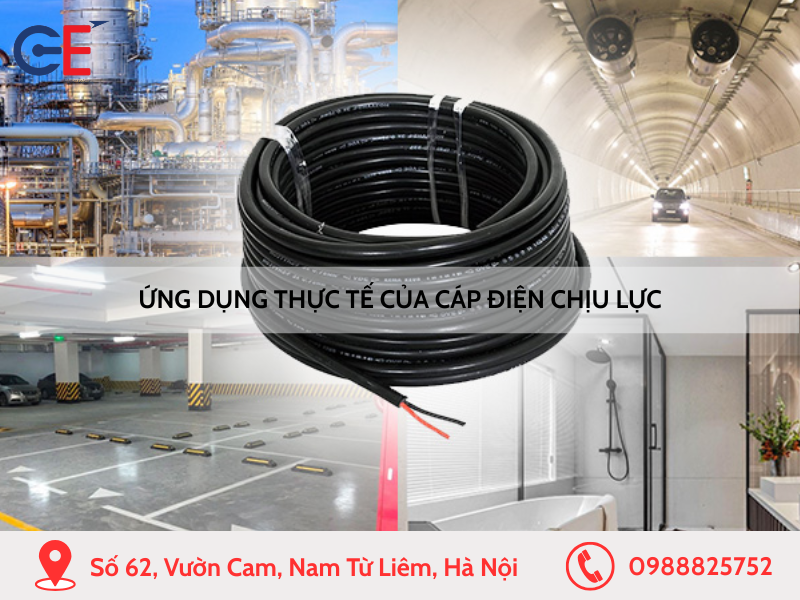 Ứng dụng thực tế cáp điện chịu lực