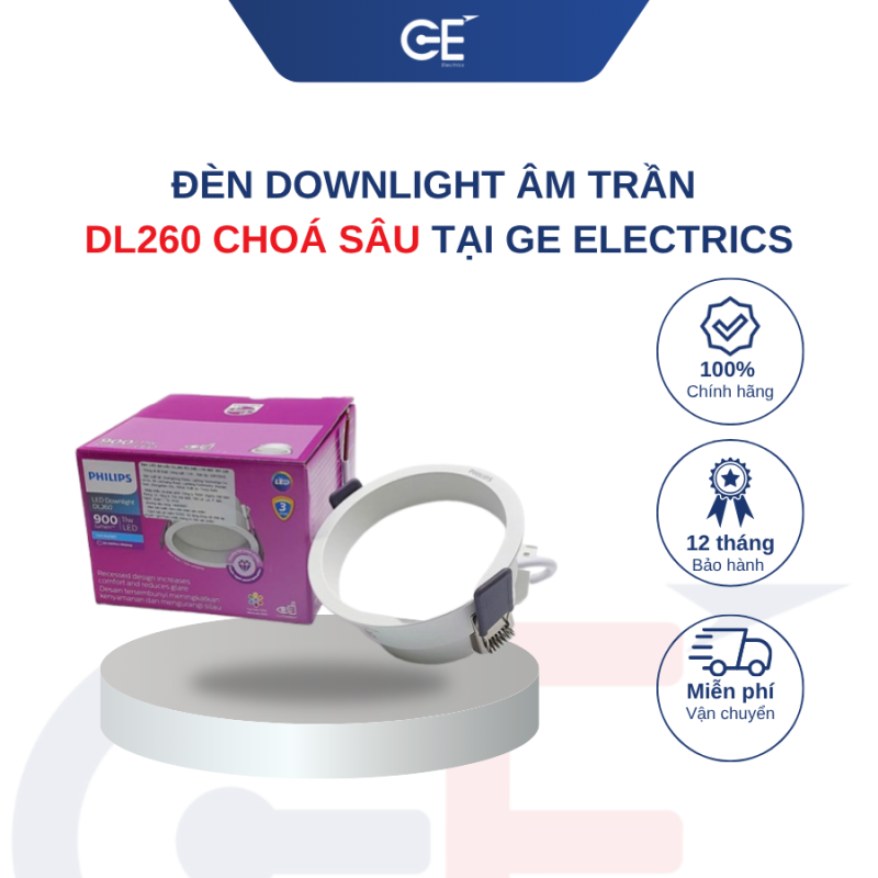 Ứng dụng thực tế của Đèn LED âm trần DL260 Choá Sâu Philips