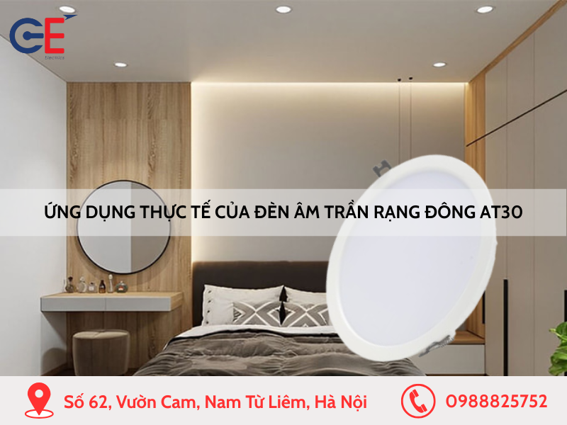 Ứng dụng thực tế của đèn âm trần Rạng Đông AT30