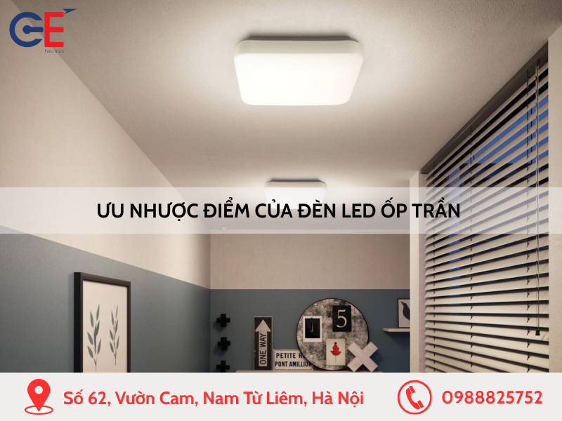 Ưu điểm của Đèn LED ốp trần