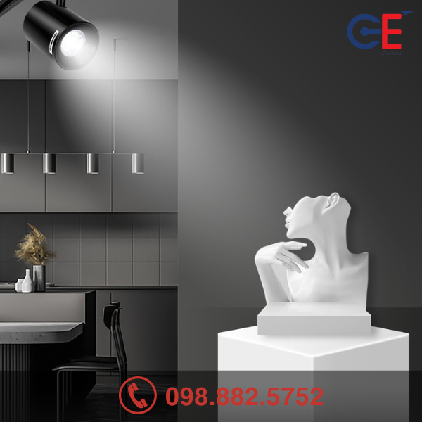 Ưu điểm của Đèn Led chiếu điểm gắn thanh ray Panasonic màu đen 7W