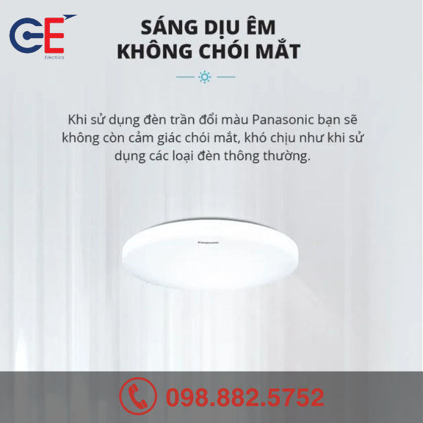 Ưu điểm của Đèn ốp trần tròn Mini Panasonic 18W thiết kế mỏng gọn