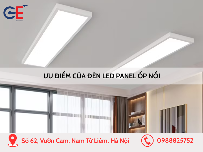 Ưu điểm của đèn LED panel ốp nổi