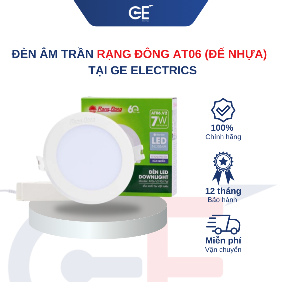 Ưu điểm của đèn âm trần Rạng Đông AT06