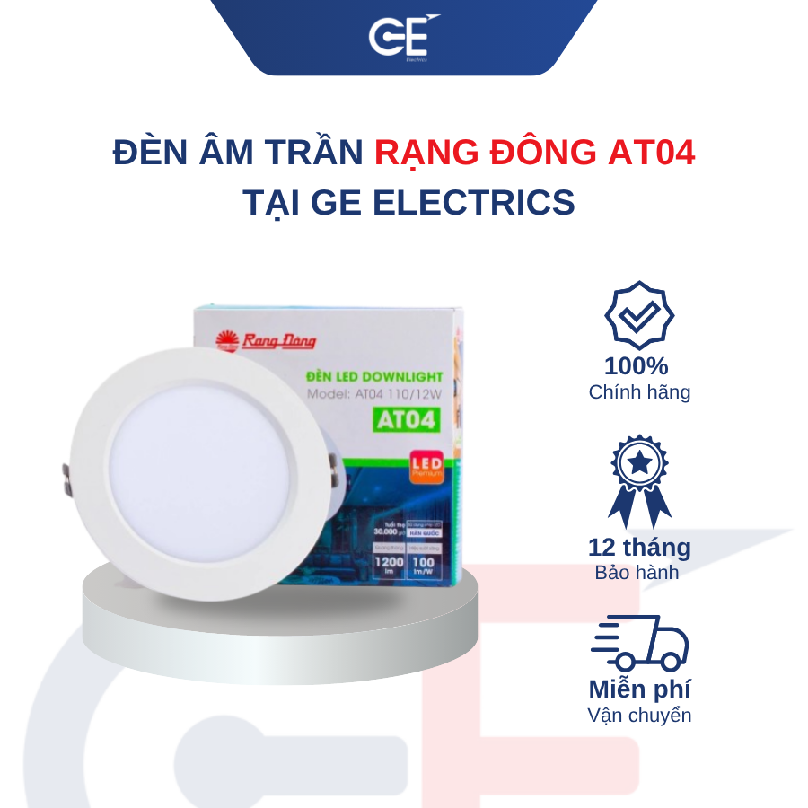 Ưu điểm vượt trội của đèn âm trần Rạng Đông AT04