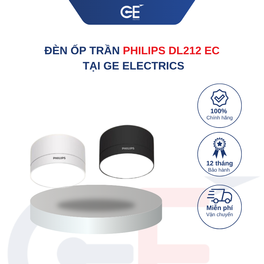 Ưu điểm vượt trội của đèn ốp trần Philips DL212 - EC