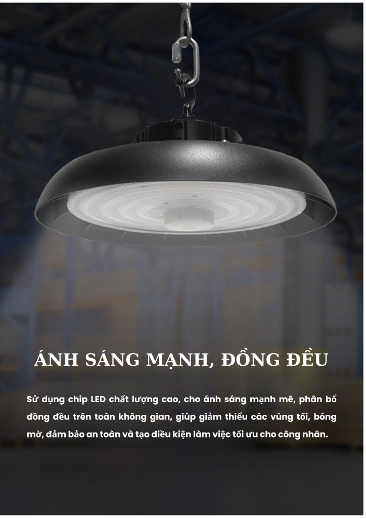 ánh sáng mạnh đồng đều