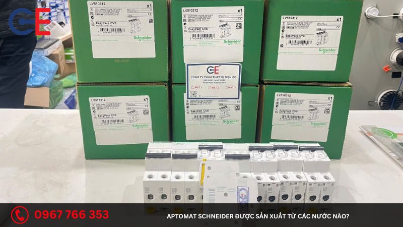 Aptomat Schneider được sản xuất từ các nước nào?