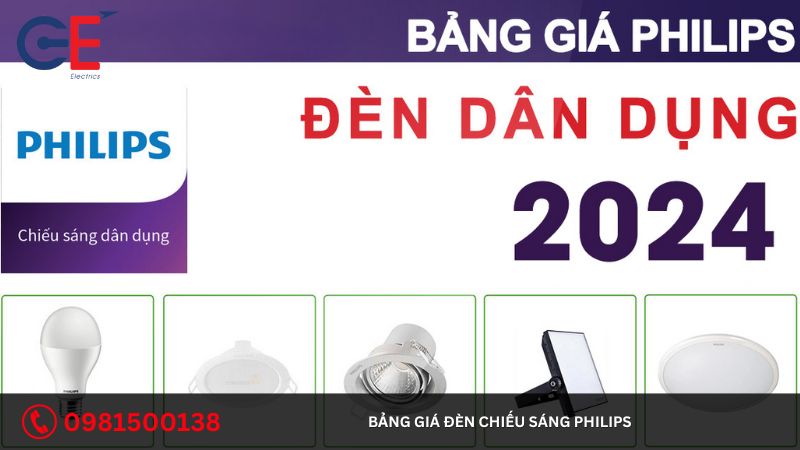 Bảng giá đèn chiếu sáng Philips