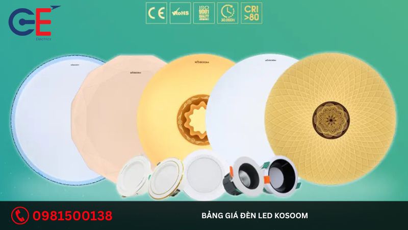 Bảng giá đèn LED Kosoom