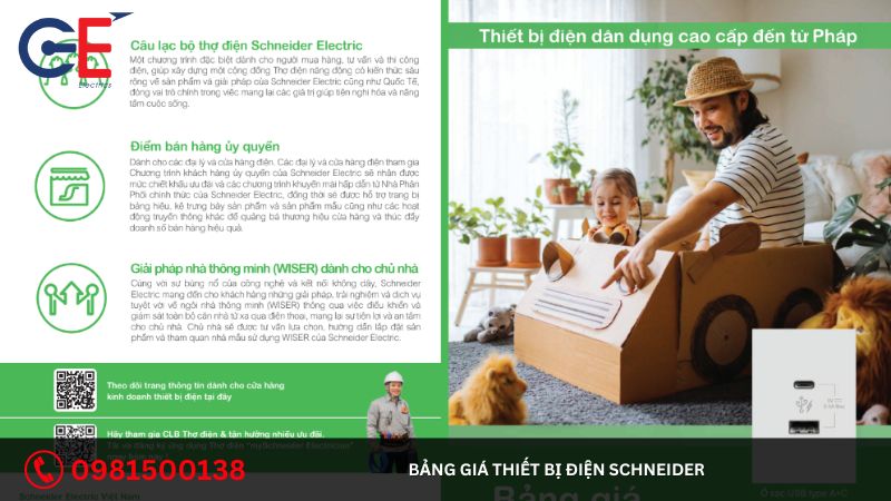 Bảng giá thiết bị điện Schneider