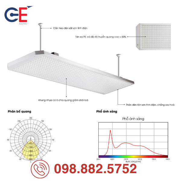 Bộ đèn LED CSLH.LS 300x1200/40W độ bền cao