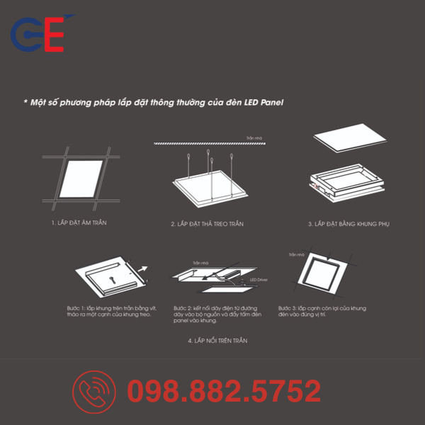 Bộ đèn LED Panel Rạng Đông M15 300X1200/36W tính thẩm mỹ cao 