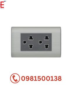 Bộ ổ cắm đôi 3 chấu Dobo A66-88609