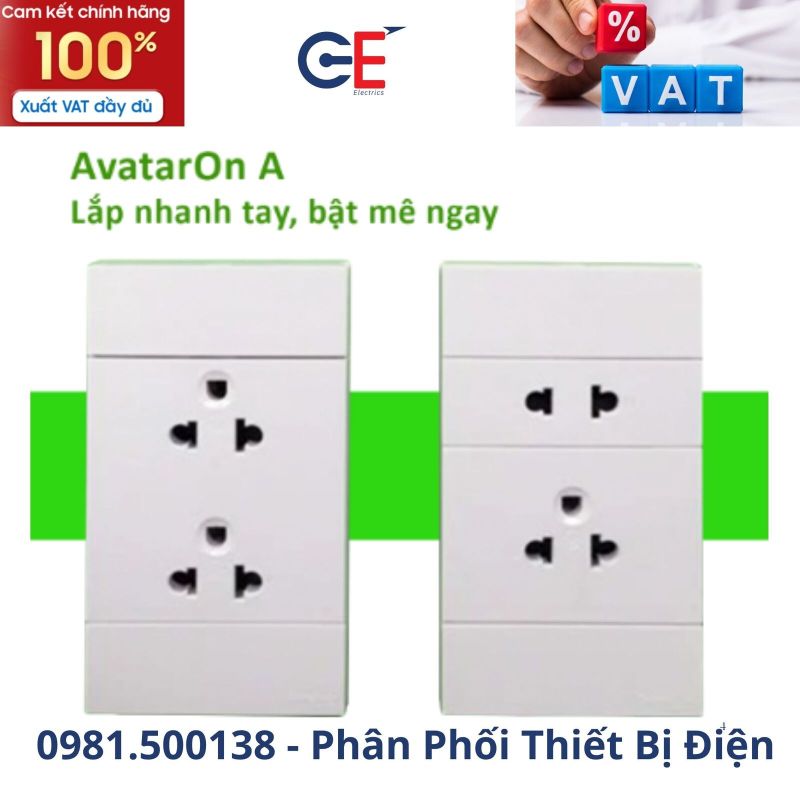 Bộ ổ cắm Avartaron A đôi 3 chấu