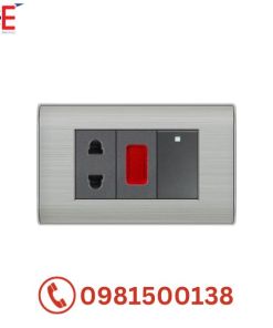Bộ ổ cắm + đèn báo + công tắc đơn Dobo A66-88639