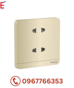 Bộ ổ cắm đôi 2 chấu AvatarOn Schneider 10A