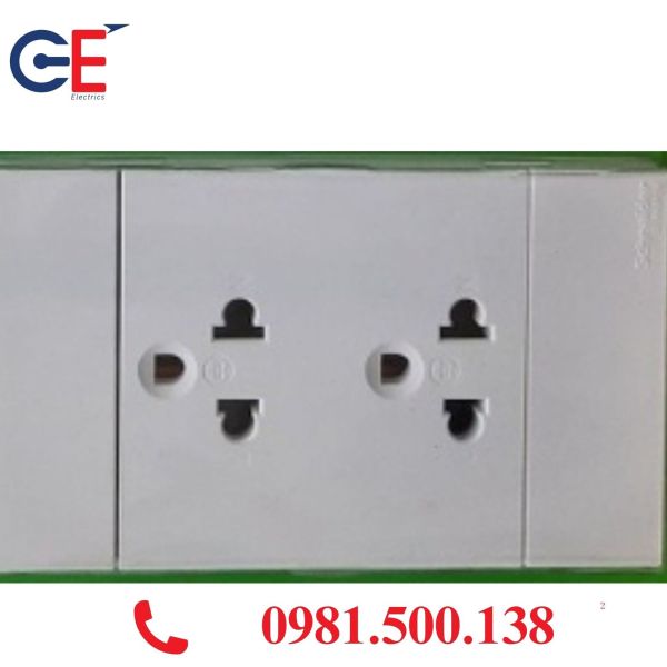 Bổ ổ cắm schneider đôi 3 chấu chính hãng