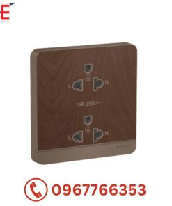 Bộ ổ cắm đôi 3 chấu AvatarOn Schneider 16A