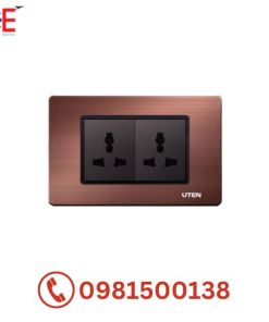 Bộ ổ cắm đôi 3 chấu Uten A8.0