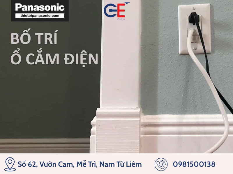 Bố trí công tắc ổ cắm điện hợp lý