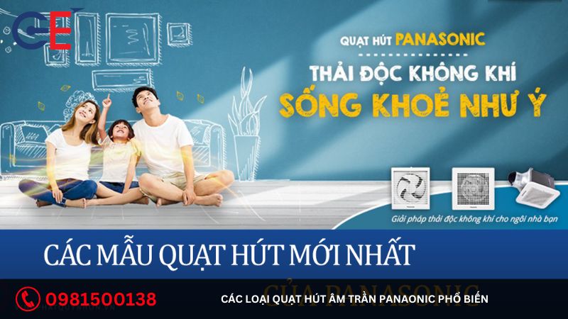 Các loại quạt hút âm trần Panaonic phổ biến