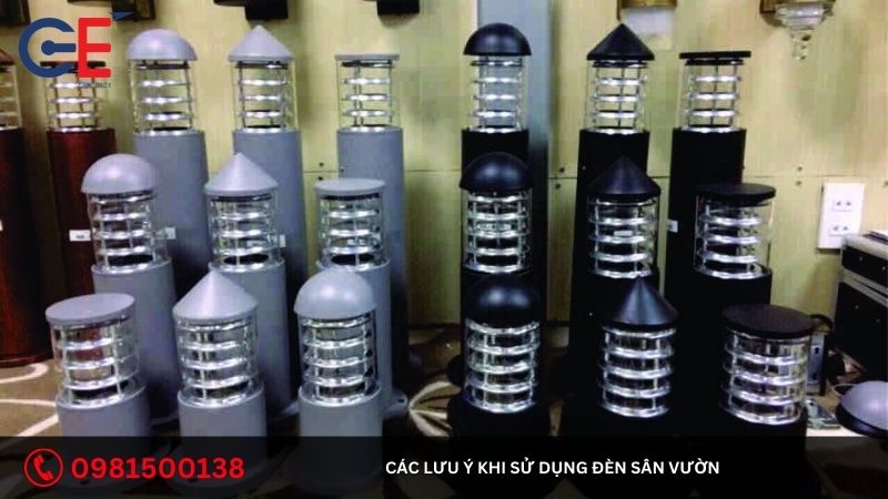 Các lưu ý khi sử dụng đèn sân vườn 