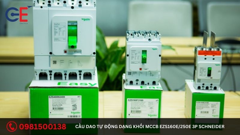 Các lưu ý khi sử dụng cầu dao tự động dạng khối MCCB EZS160E/250E 3P Schneider