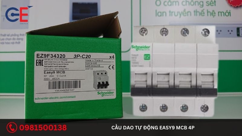 Các lưu ý khi sử dụng cầu dao tự động Easy9 MCB 4P