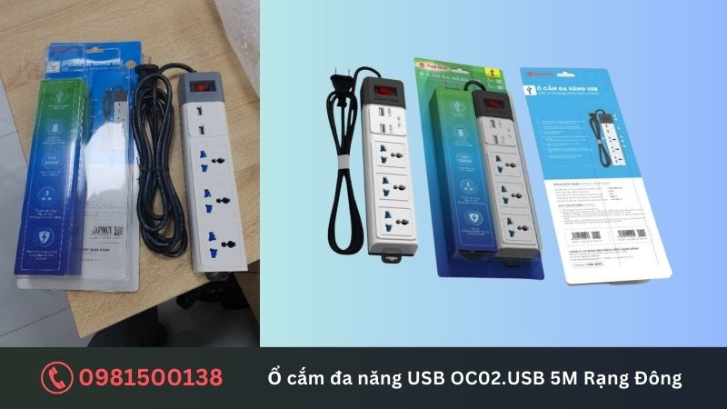 Các lưu ý khi sử dụng ổ cắm đa năng USB OC02.USB 5M Rạng Đông