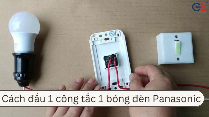 cách đấu 1 công tắc 1 bóng đèn Panasonic