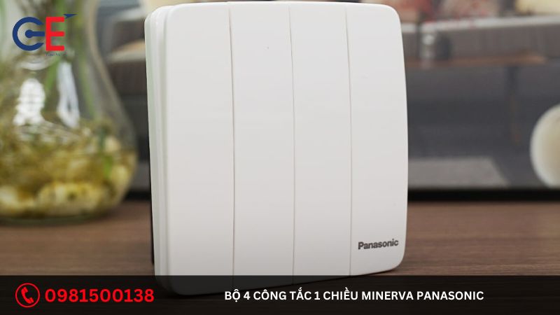 Cách lắp đặt bộ 4 công tắc 1 chiều Minerva Panasonic